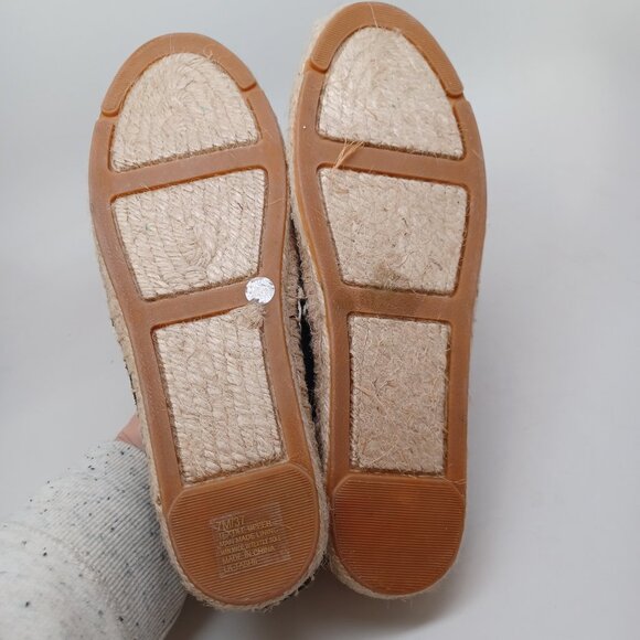 Lucky Brand Flats Tashii Canvas Espadrilles Black Stripes Womens 7 - Picture 14 of 15